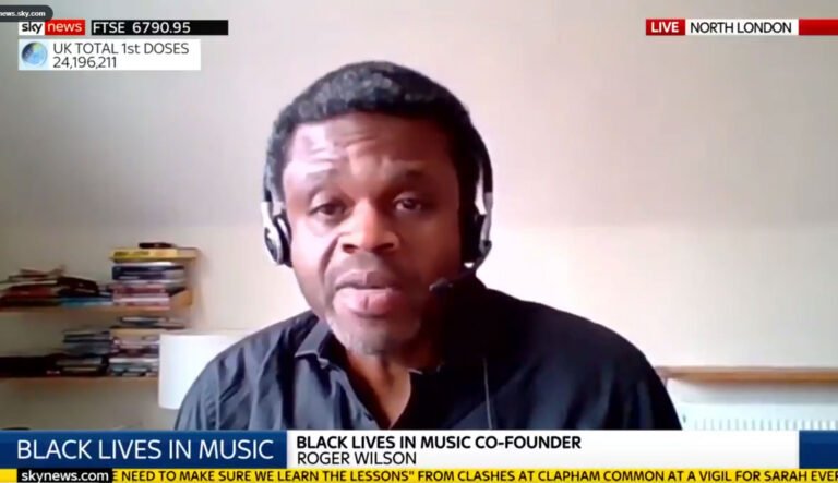 Black Lives in Music - Roger Wilson - on Sky News